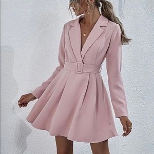 Pink Buckle Belt Dress - Size Small (4)